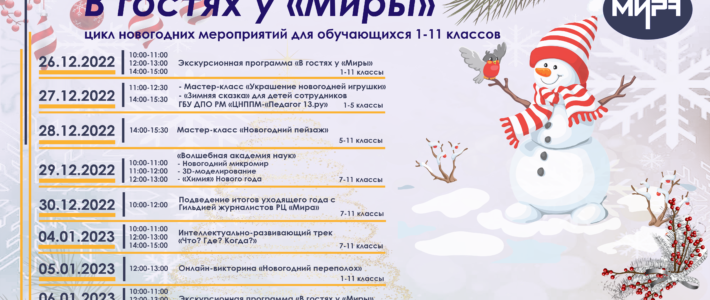 Цикл новогодних мероприятий «В гостях у «Миры»