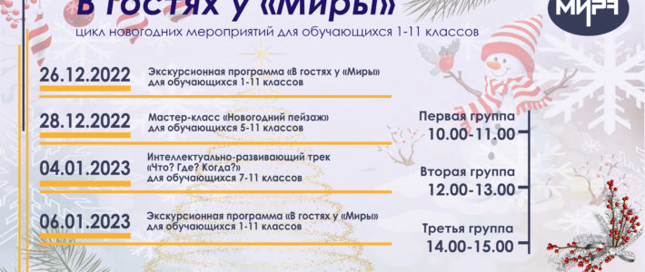 Цикл новогодних мероприятий «В гостях у «Миры»